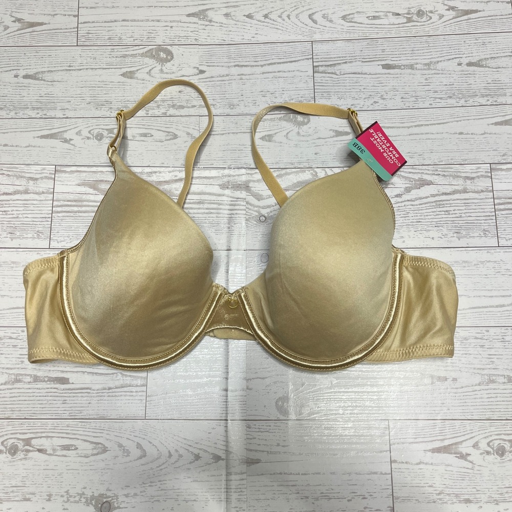 VTG Sweet Nothings by Maidenform 38B Tan Underwire Bra Smooth Comfort 08451 NWT